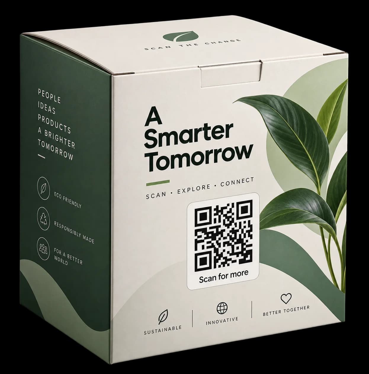 Eco-friendly product box packaging with ZetaQR code