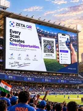 Conference stadium arena with entrance sign and attendee pass scan