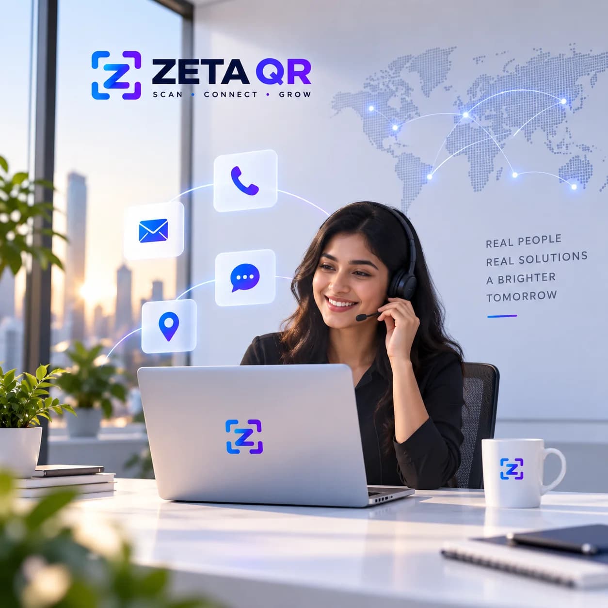 ZetaQR customer support and campaign specialist team: Real people, real solutions, a brighter tomorrow