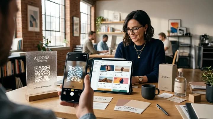 Agency client creative campaign and multi-brand tablet dashboard