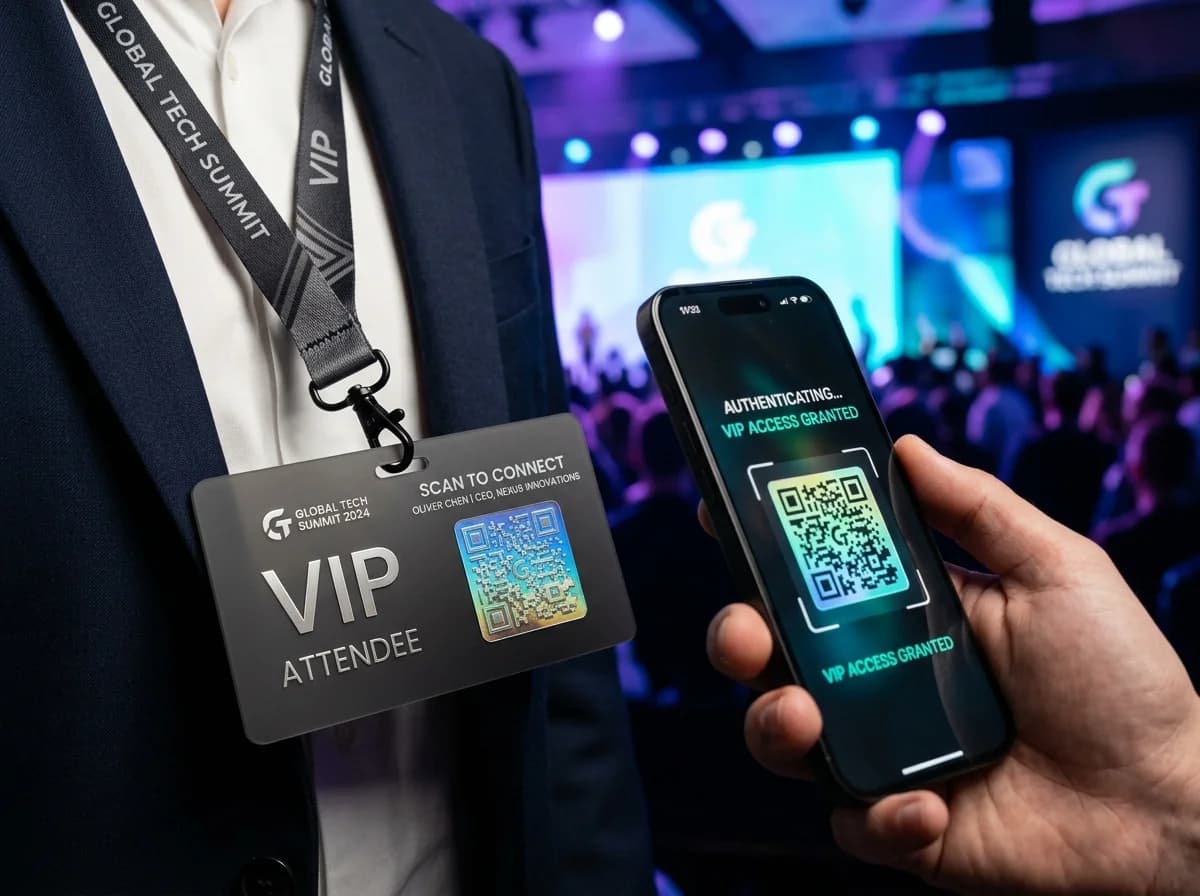 VIP event pass and conference agenda schedule scan